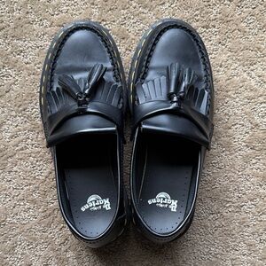 Dr. Martens Black Leather Tassel Loafers